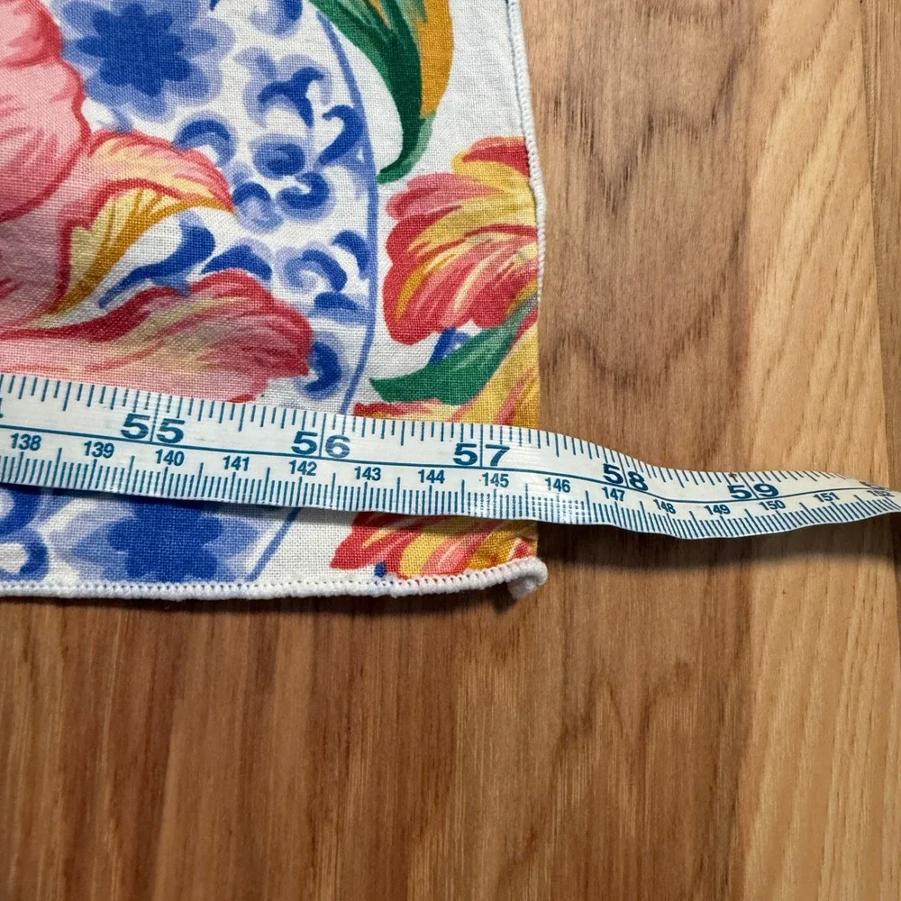 Tablecloth Home Decor 57x96 Multicolor Floral Chinoiserie Peony 80s cottagecore